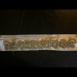 Embellished beaded bridal belt. New